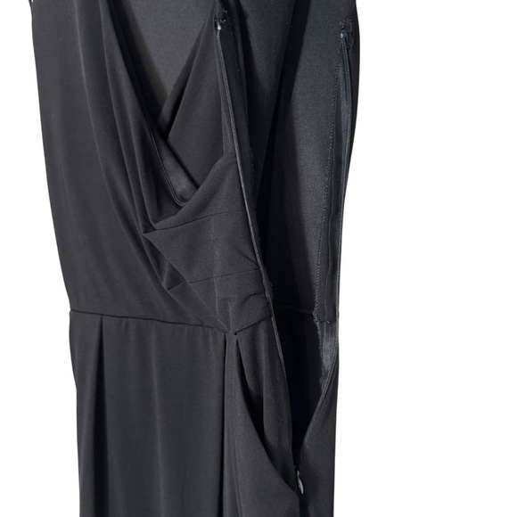 Boston Proper Black Wrap Jumpsuit XS Lace Sleeveless Wide Leg Pockets - Picture 3 of 5